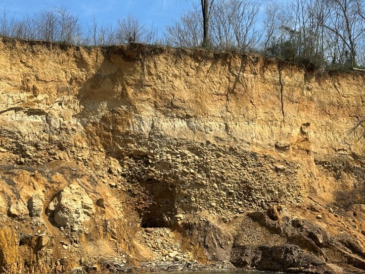 Sixty-foot cliff face in Erwin, Tenn.
